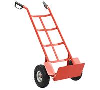 vidaXL Carrello Metallo Pieghevole Nero e Rosso Trasporto Officina Portapacchi