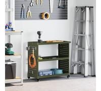 vidaXL Carrello per Attrezzi con ruota Oliver verde 75 x 35 x 73 cm