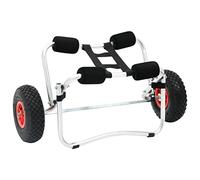 vidaXL Carrello per Kayak Pieghevole in Alluminio Rimorchio per Barca e Canoe