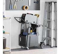 vidaXL Carrello per Saldature Industriali in Acciaio Nero, 90 x 46 x 96 cm. Super robusto, con ruote bloccabili, perfetto sia per uso interno che esterno. Ha una finitura opaca e funziona benissimo