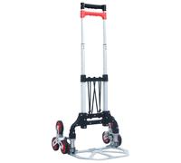 vidaXL Carrello per Scale Pieghevole 70 kg in Alluminio Argento