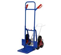 vidaXL Carrello per Scale Pieghevole con 6 Ruote Blu