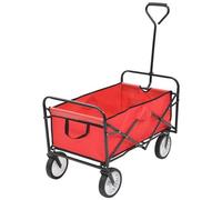 Carrello Pieghevole a Mano in Acciaio Rosso