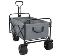 vidaXL Carrello Pieghevole Grigio 89 x 63 x 96 cm