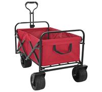 vidaXL Carrello Pieghevole Rosso 89 x 63 x 96 cm
