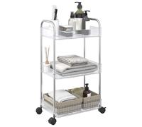 vidaXL Carrello Portaoggetti a 3 Livelli 37x28x68 cm in Acrilico