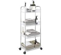 vidaXL Carrello Portaoggetti a 4 Livelli 37x28x95 cm in Acrilico