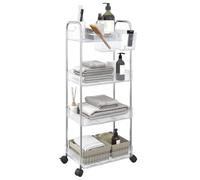 vidaXL Carrello Portaoggetti a 4 Livelli 37x28x95 cm in Acrilico