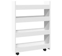 vidaXL Carrello Portaoggetti Stretto a 4 Livelli in Truciolato