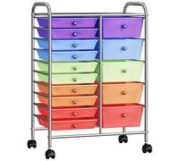 VIDAXL - Carrello Portaoggetti Xxl 15 Cassetti Multicolore In Plastica