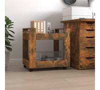 vidaXL Carrello Scrivania rovere fumo 60x45x60 cm Legno Multistrato