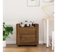 vidaXL Carrello Scrivania Rovere Marrone 60x45x60 cm Legno Multistrato
