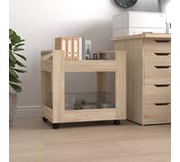 vidaXL Carrello Scrivania rovere sonoma 60x45x60 cm Legno Multistrato