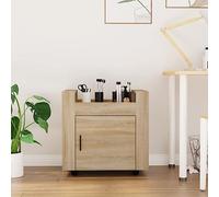 AX Carrello Scrivania Rovere Sonoma Ufficio Rotelle Piano 60x45x60cm News 816611