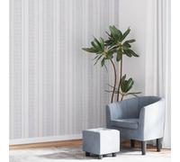 vidaXL Carta da Parati 3D a Strisce Grigio 10x0,53 m Non Tessuto