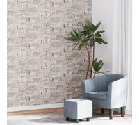 vidaXL Carta da Parati 3D Effetto Pietra Crema 10x0,53 m Non Tessuto