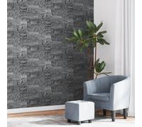 vidaXL Carta da Parati 3D Effetto Pietra Nero 10x0,53 m Non Tessuto