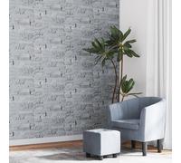 vidaXL Carta da Parati 3D Pietra Grigio Chiaro 10x0,53 m Non Tessuto