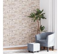vidaXL Carta da Parati 3D Pietra Grigio e Beige10x0,53 m Non Tessuto
