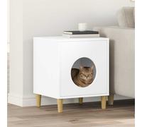vidaXL Casa per Gatti Bianco 42,5 x 40 x 53 cm Legno ingegnerizzato