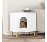 vidaXL Casa per Gatti Bianco 51 x 30 x 52 cm Legno ingegnerizzato