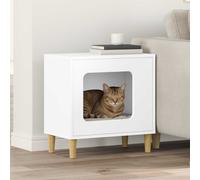 vidaXL Casa per Gatti Bianco 51 x 30 x 52 cm Legno ingegnerizzato