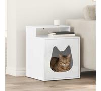 vidaXL Casa per Gatti Bianco Lucido 42,5 x 40 x 53,5 cm