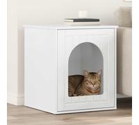 vidaXL Casa per Gatti Bianco Lucido 53 x 52 x 62 cm