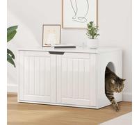 vidaXL Casa per Gatti Bianco Lucido 85 x 55 x 50,5 cm