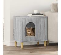 vidaXL Casa per Gatti Grigio Sonoma 51 x 30 x 52 cm