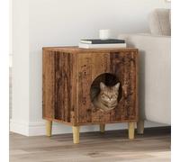vidaXL Casa per Gatti Legno antico 42,5 x 40 x 53 cm