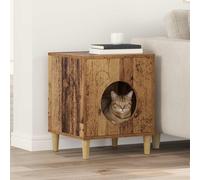 vidaXL Casa per Gatti Legno vecchio 42,5 x 40 x 52,5 cm