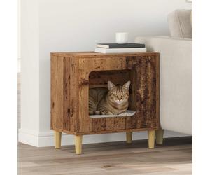vidaXL Casa per Gatti Legno vecchio 51 x 30 x 52 cm