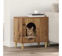 vidaXL Casa per Gatti Legno vecchio 51 x 30 x 52 cm Legno multistrato