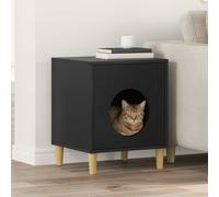 Casa per Gatti Nero 42,5 x 40 x 53 cm Legno ingegnerizzato