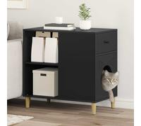 vidaXL Casa per Gatti Nero 72 x 42,5 x 70 cm Legno ingegnerizzato
