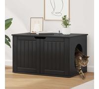 vidaXL Casa per Gatti Nero 85 x 55 x 50,5 cm Legno ingegnerizzato