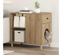 vidaXL Casa per Gatti Rovere Artigianale 72 x 42,5 x 70 cm