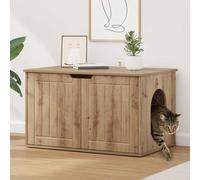 vidaXL Casa per Gatti Rovere Artigianale 85 x 55 x 50,5 cm
