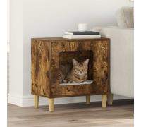 vidaXL Casa per Gatti Rovere Fumo 51 x 30 x 52 cm Legno ingegnerizzato