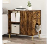 vidaXL Casa per Gatti Rovere Fumo 72 x 42,5 x 70 cm