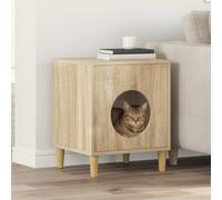 vidaXL Casa per Gatti Sonoma 42,5 x 40 x 53 cm Legno ingegnerizzato