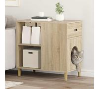 vidaXL Casa per Gatti Sonoma 72 x 42,5 x 70 cm Legno ingegnerizzato