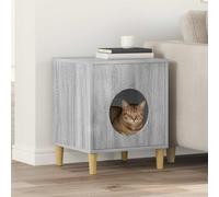 vidaXL Casa per Gatti Sonoma grigio 42,5 x 40 x 53 cm
