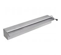 vidaXL Cascata per Laghetto Rettangolare con LED in Acciaio Inox 60 cm