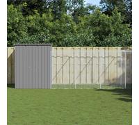 vidaXL Casetta Cani Corsa Grigio Chiaro 165x1271x181cm Acciaio Zincato