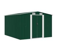 vidaXL Casetta da Giardino 257x298x178 cm in Metallo Verde