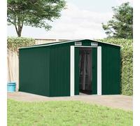 vidaXL Casetta da Giardino 257x298x178 cm in Metallo Verde