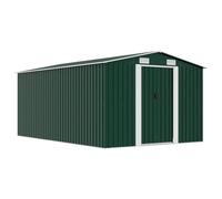 vidaXL Casetta da Giardino 257x392x181 cm in Metallo Verde