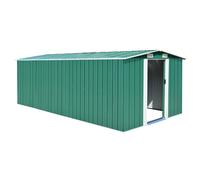 Casetta da giardino 257x489x181 cm in metallo verde